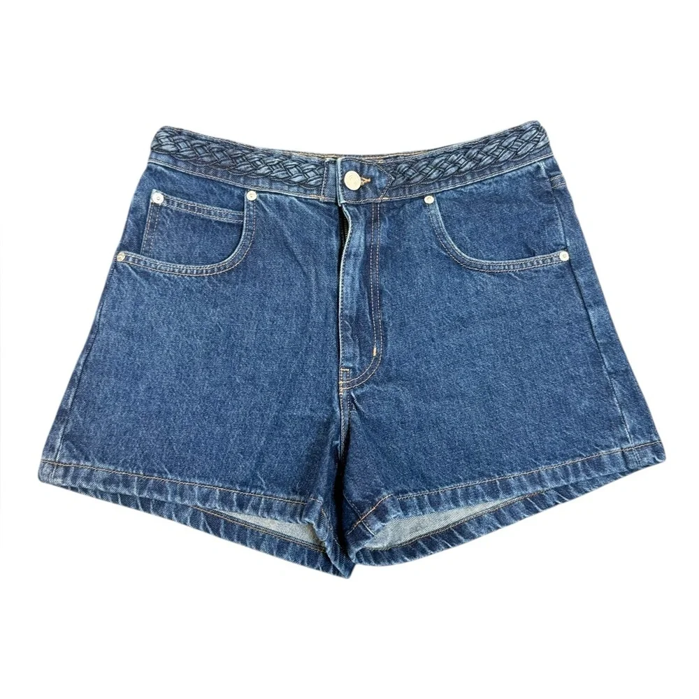 Frame‎ Braided Waistband Shorts In Penelope